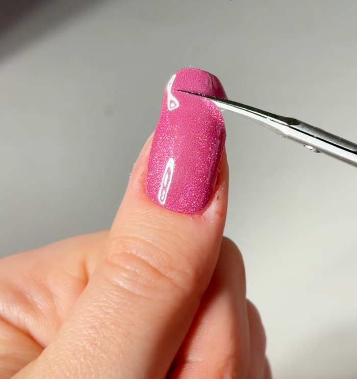 Trim to natural nail
